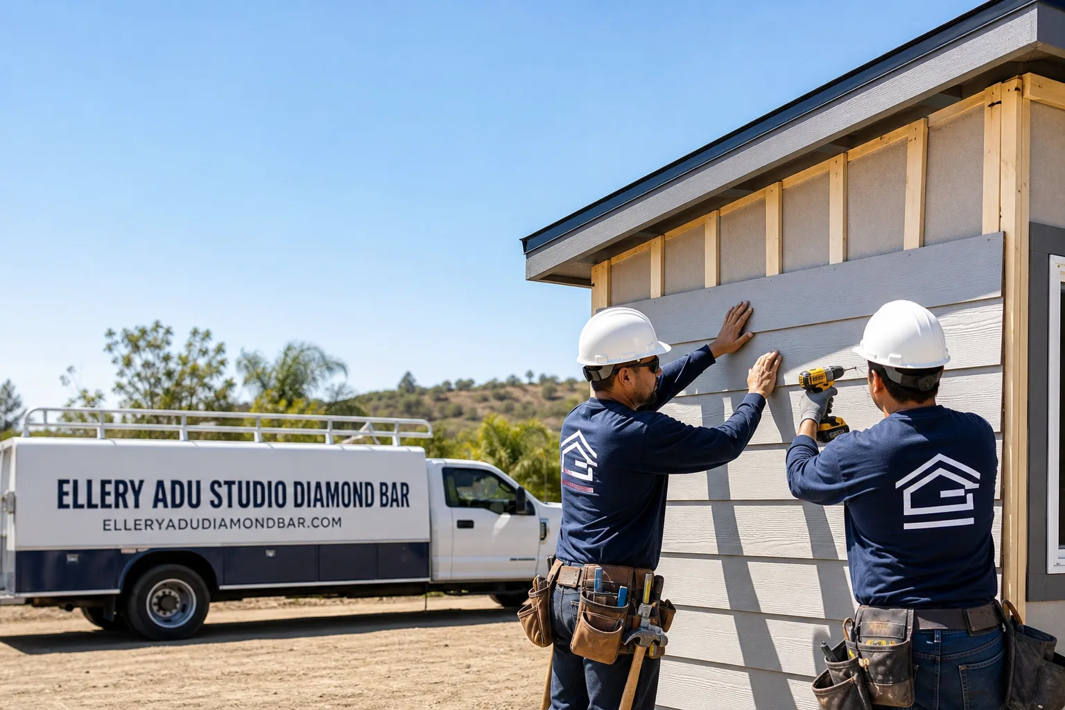 Ellery ADU Studio Diamond Bar adu service vehicle and crew in Diamond Bar, CA